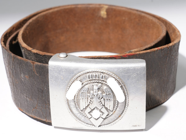 Hitlerjugend HJ-Koppelschloß mit Lederriemen