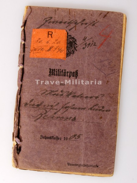 Militärpass Behrens Oldenburger Infanterie-Regiment 91