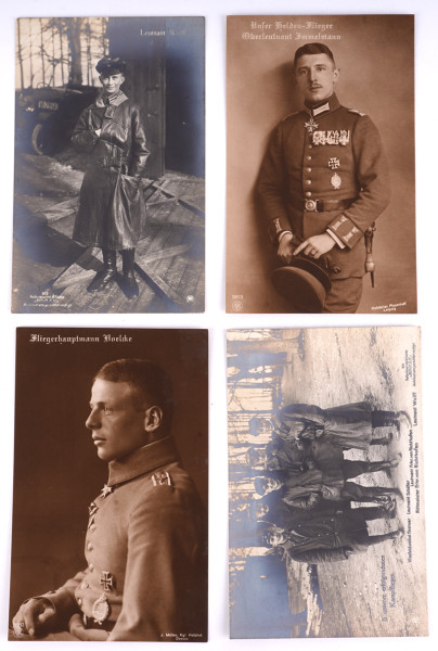 1. Weltkrieg 4 Postkarten bekannter Flieger
