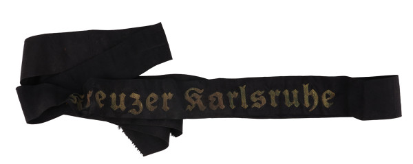 Kriegsmarine Mützenband "Kreuzer Karlsruhe"