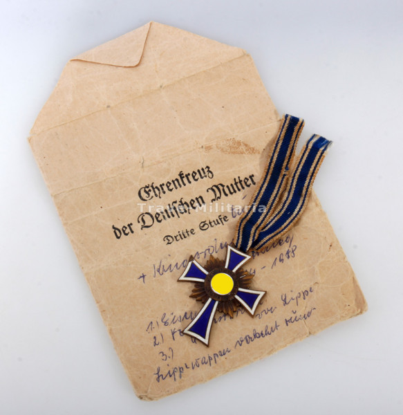 Ehrenkreuz der Deutschen Mutter in Bronze in Tüte