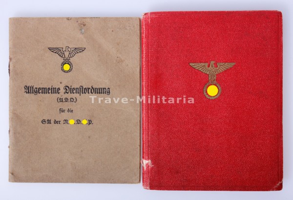 NSDAP Parteibuch und Allgemeine Dienstordnung der SA