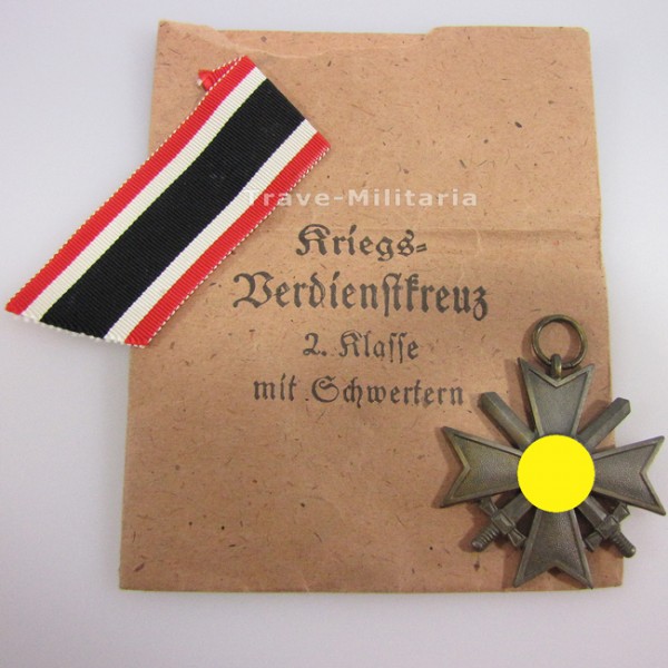 Kriegsverdienstkreuz 2. Klasse mit Schwertern mit Band und Tüte