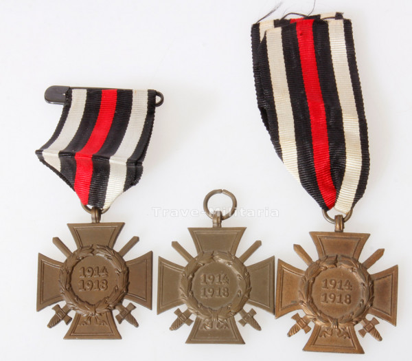 3x Ehrenkreuz für Frontkämpfer