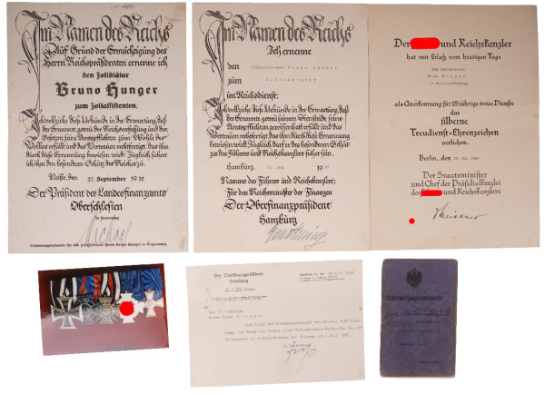 Papiergruppe Hunger Zollassistent / Old. Infanterie-regt. Nr. 91