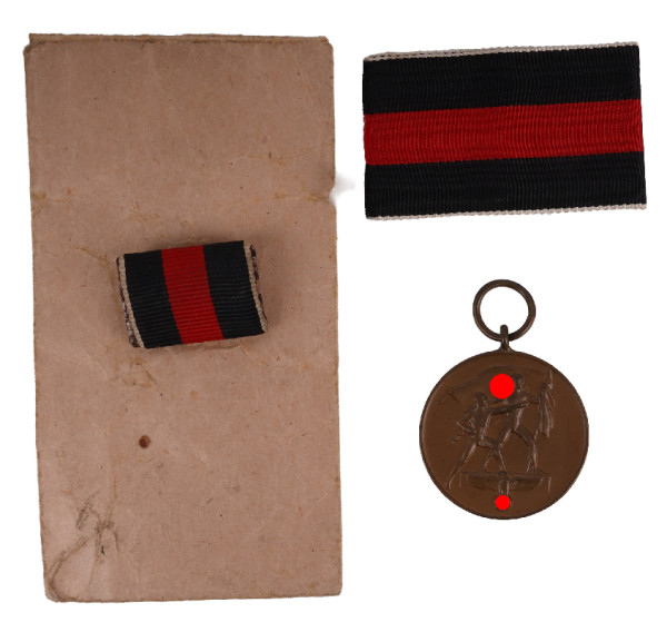 Medaille zur Erinnerung an den 1. Oktober 1938 mit Tüte