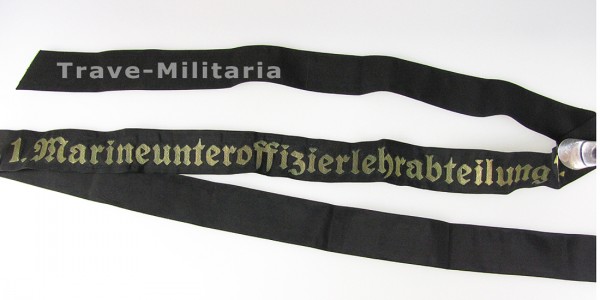 Kriegsmarine Mützenband 1.Marineunteroffizierlehrabteilung 1.