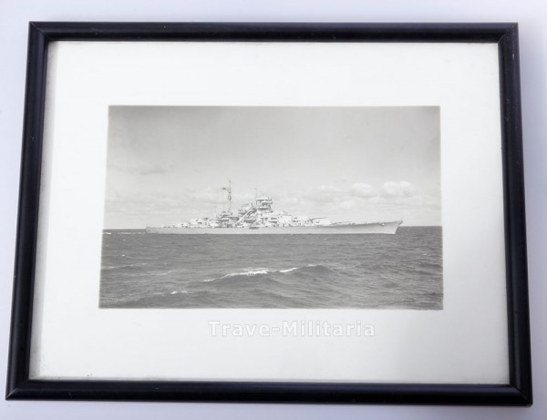 Geschenkfoto Schlachtschiff Bismarck mit Widmung