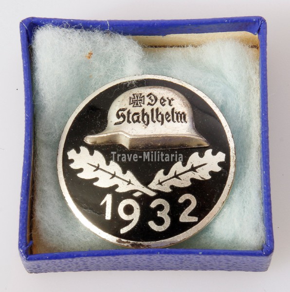 Diensteintrittsabzeichen Stahlhelmbund 1932 im Etui