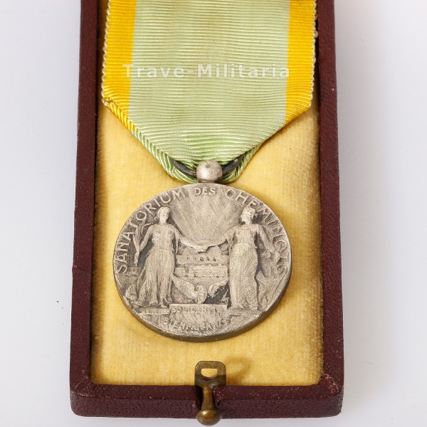 Frankreich - Medaille Sanatorum des Chemmots 1935 im Etui