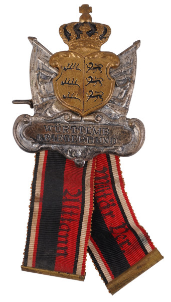 Württemberger Kriegerbund Mitgliedsabzeichen Kriegerverein Mil. Ver. Alttann