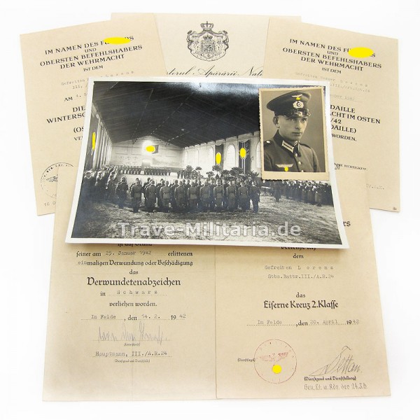 Urkundengruppe Artillerieregiment 24