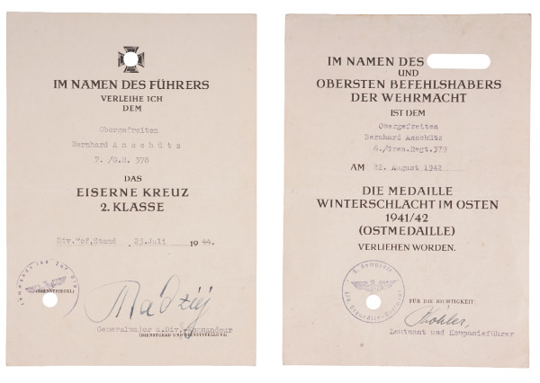 Urkundenpaar Anschütz Gren. Rgt. 378/379