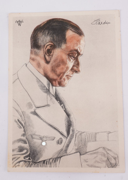 Willrich Postkarte Großadmiral Raeder 1942