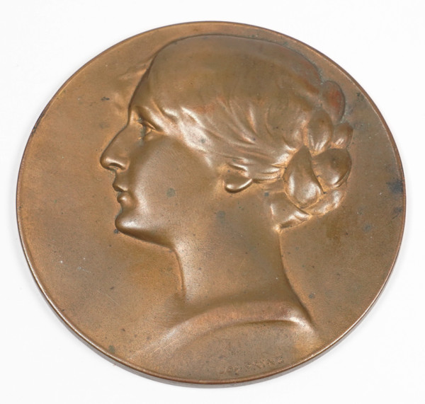 Bronze-Medaille Frauenkopf