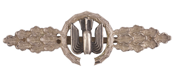 Frontflugspange für Kampfflieger in Silber