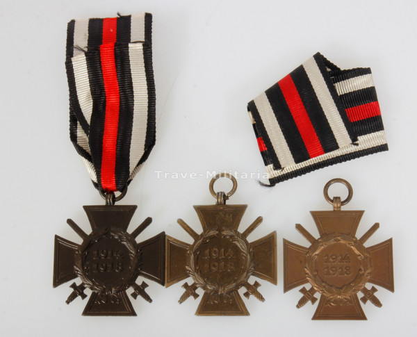 3x Ehrenkreuz für Frontkämpfer