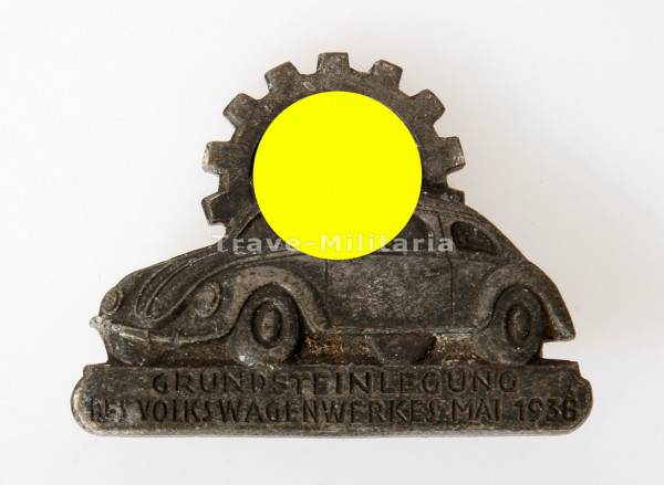 Grundsteinlegung des Volkswagenwerkes Mai 1938 Veranstaltungsabzeichen