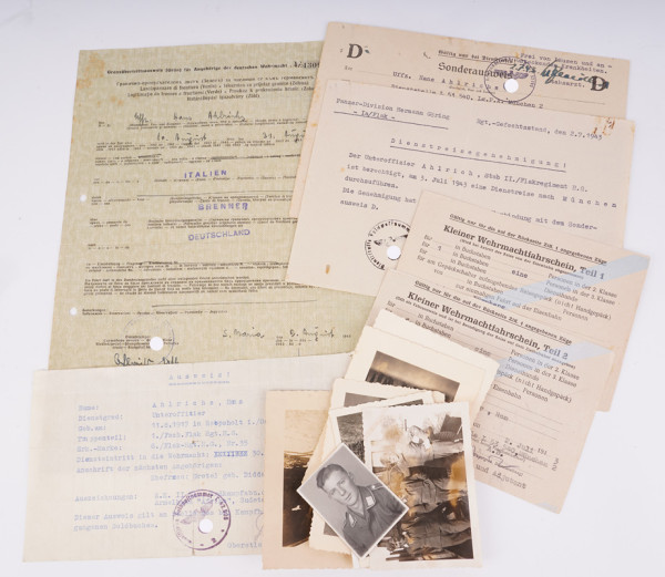 Papiere und Fotos Ahlerich Flakregiment "Hermann Göring"