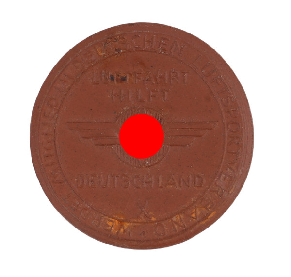 Meissen Porzellanmedaille N.S. Großflugtag Dresden-Heller 1935