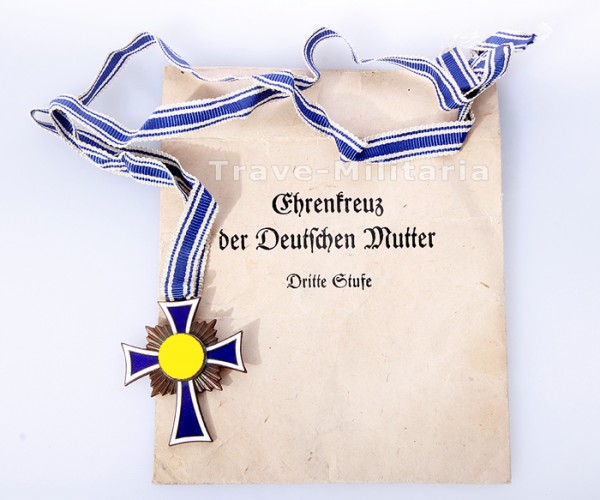 Ehrenkreuz der Deutschen Mutter 3. Stufe im Umschlag