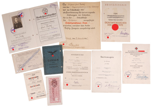 Papiernachlass Pardey Jäger-Regiment 9 (L), Fallschirmschütze