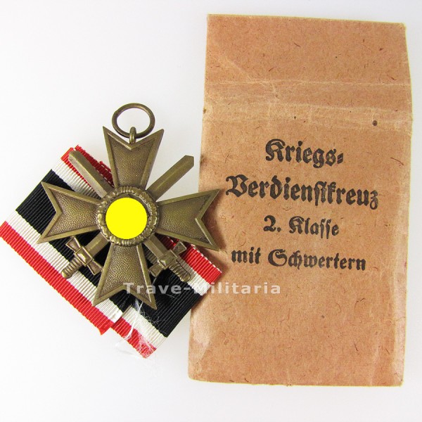 Kriegsverdienstkreuz 2. Klasse mit Schwertern mit Verleihtüte