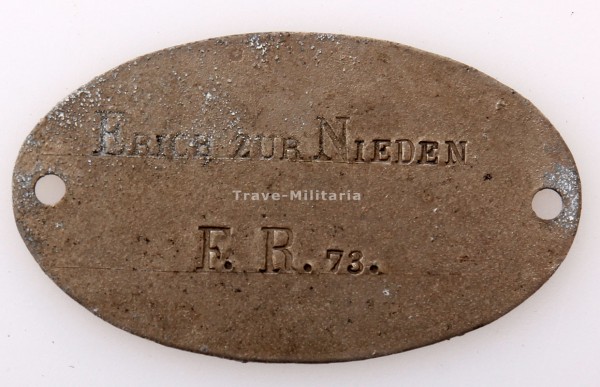 Gepäckmarke 1. Weltkrieg F.R. 73 zur Nieden