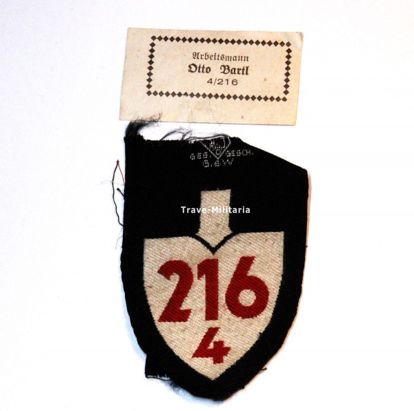 R.A.D. Reichsarbeiterdienst Ärmelabzeichen