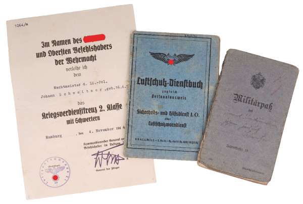 Papiere Schweitzer Luftschutz