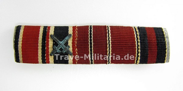 5er Feldspange EK 2, KVK, Ostmedaille und 2 Anschlußmedaillen