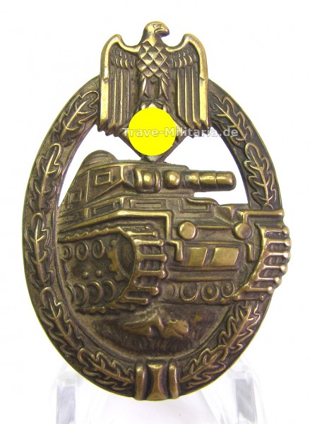 Panzerkampfabzeichen in Bronze - hohl - Buntmetall