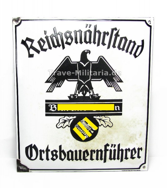 Emailleschild Reichsnährstand Ortsbauernführer