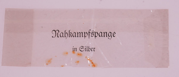 Zellophan-Tüte "Nahkampfspange in Silber"