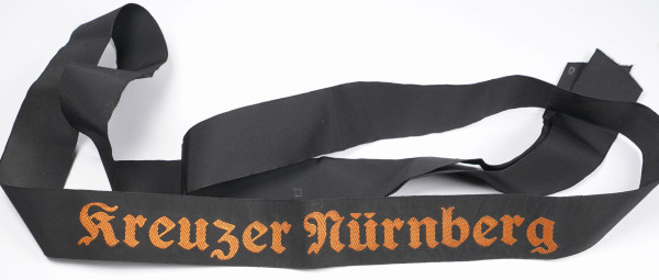 Kriegsmarine Mützenband "Kreuzer Nürnberg"