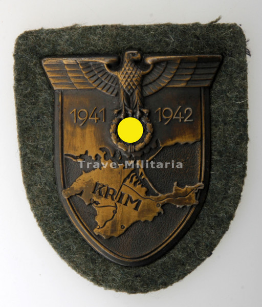 Krimschild auf Heeresstoff