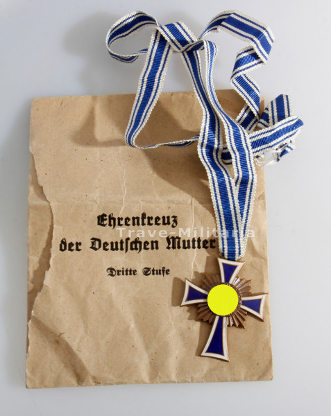 Ehrenkreuz der Deutschen Mutter in Bronze mit Tüte