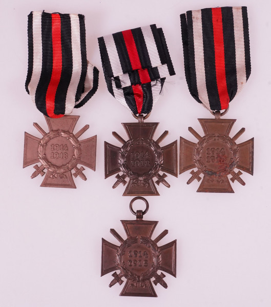 4x Ehrenkreuz für Frontkämpfer