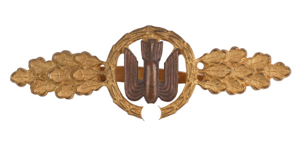 Frontflugspange für Kampfflieger in Gold