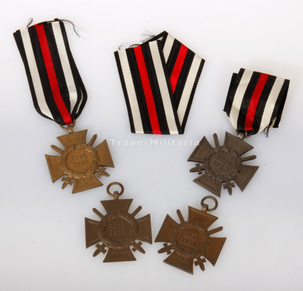 4x Ehrenkreuz für Frontkämpfer