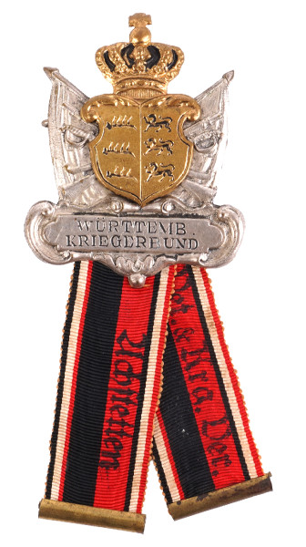 Württemberg Kriegerbund Mitgliedsabzeichen Kriegerverein Vet. & Krg. Ver. Achstetten