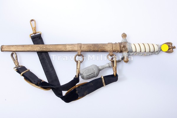 Kriegsmarine Offiziersdolch mit Portepee und Gehänge