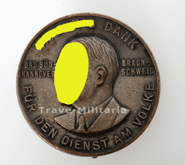 WHW "Hitler's Dank" Abzeichen Gau Süd-Hannover-Braunschweig