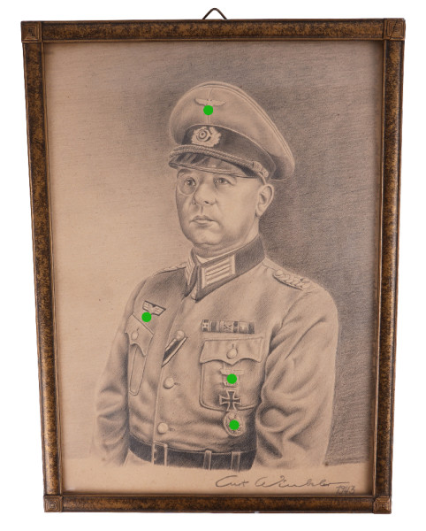 Bleistiftzeichnung Oberleutnant von Limburg-Hetlingen