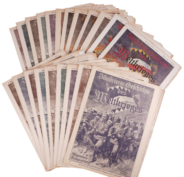 Konvolut: "Illustrierte Geschichte des Weltkrieges 1914" 1. - 21. Heft