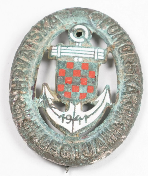Kroatien Verdienstabzeichen der Kroatischen Marine Legion in Silber