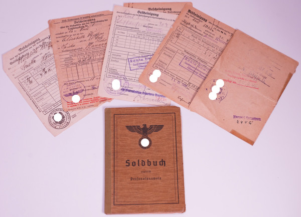 Soldbuch Lübbe L. S. Batl. 814 Marsch. Btl. z.b.V. Inf./ 184