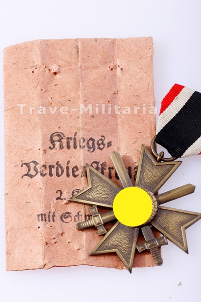 Kriegsverdienstkreuz 2. Klasse mit Schwertern im Umschlag
