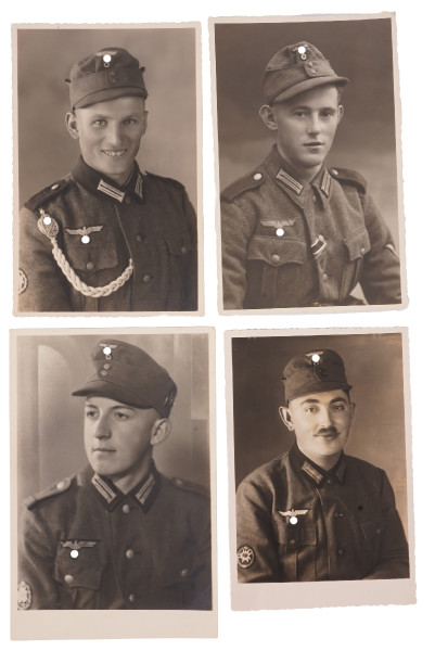 4x Portraits von Gebirgsjägern