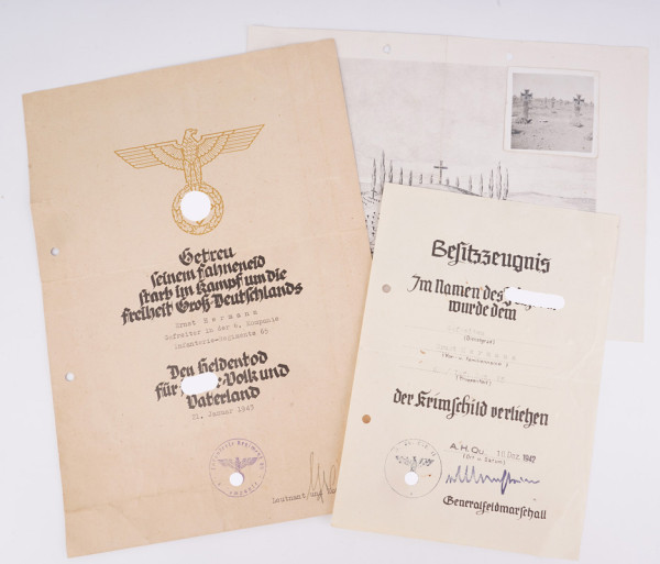 Papiere Hermann Infanterie-Regiment 65